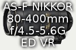 AF-S NIKKOR 80–400 mm f/4,5–5,6G ED VR